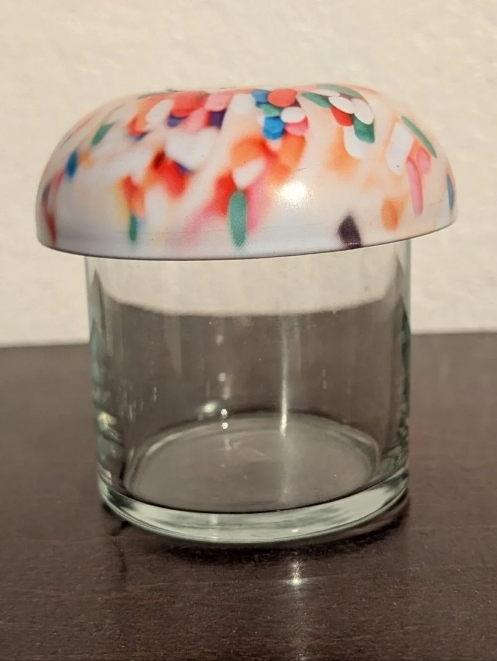 Cupcake Glass Stash Jar Airtight Rubber Seal Tin Sprinkles Baking Container